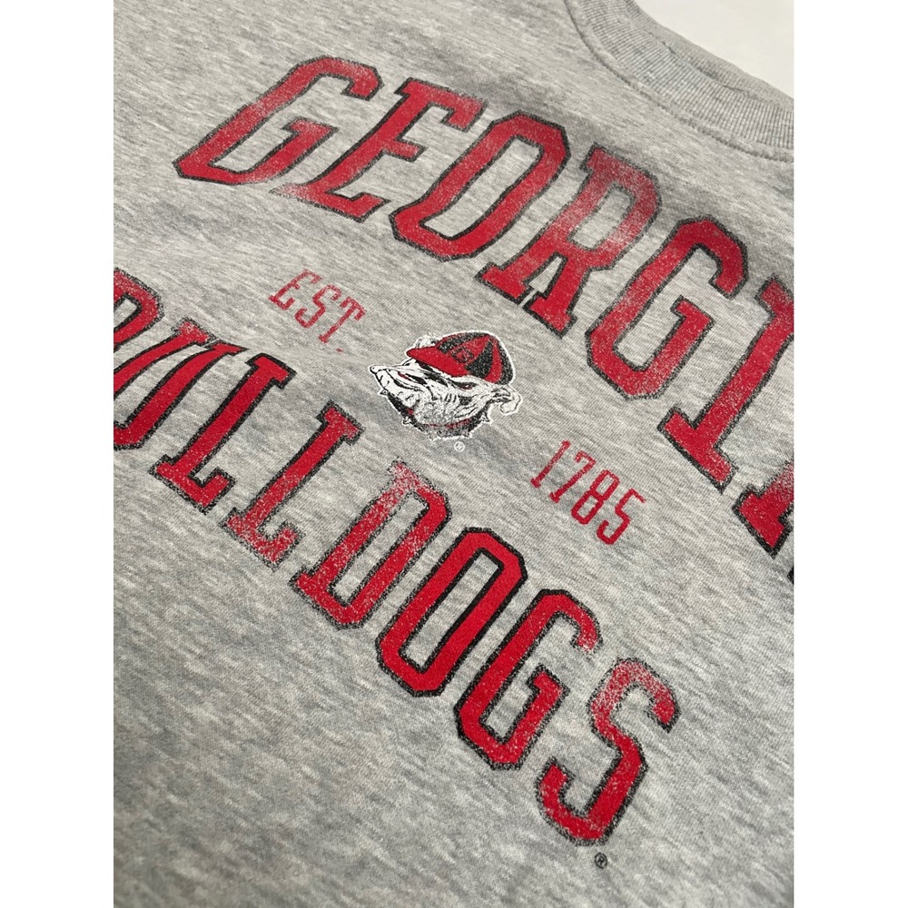 Georgia Bulldogs Champion Fleece Crewneck Sweatshirt Large Gray UGA NCAA - Picture 5 of 7